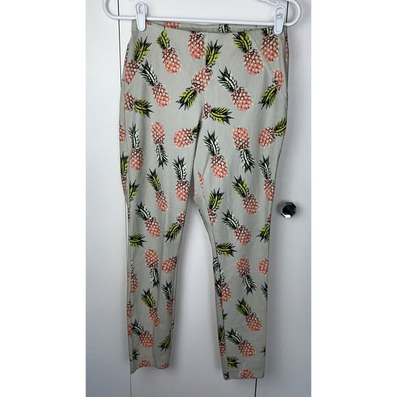 HUE Women's Size S Leggings Skimmer Pineapple Simply Stretch Pant jeans Sand NWT - Picture 3 of 9